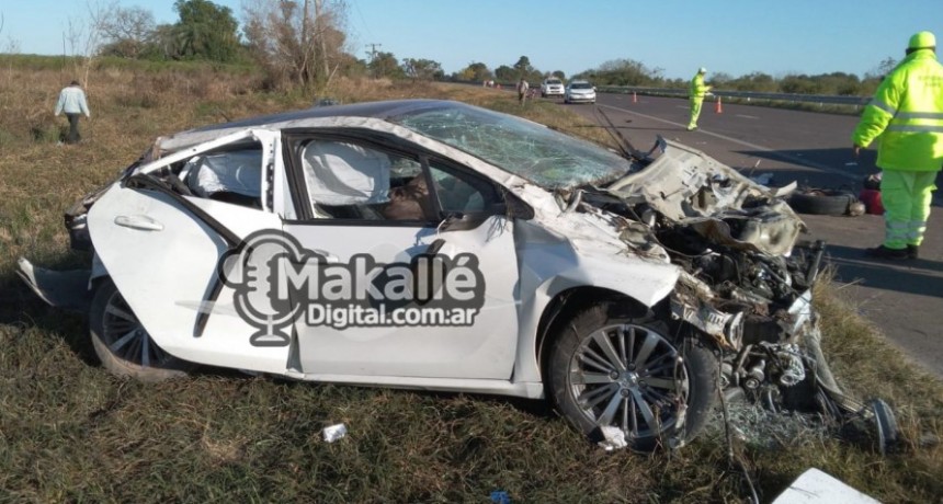 Espectacular accidente cerca de Makallé